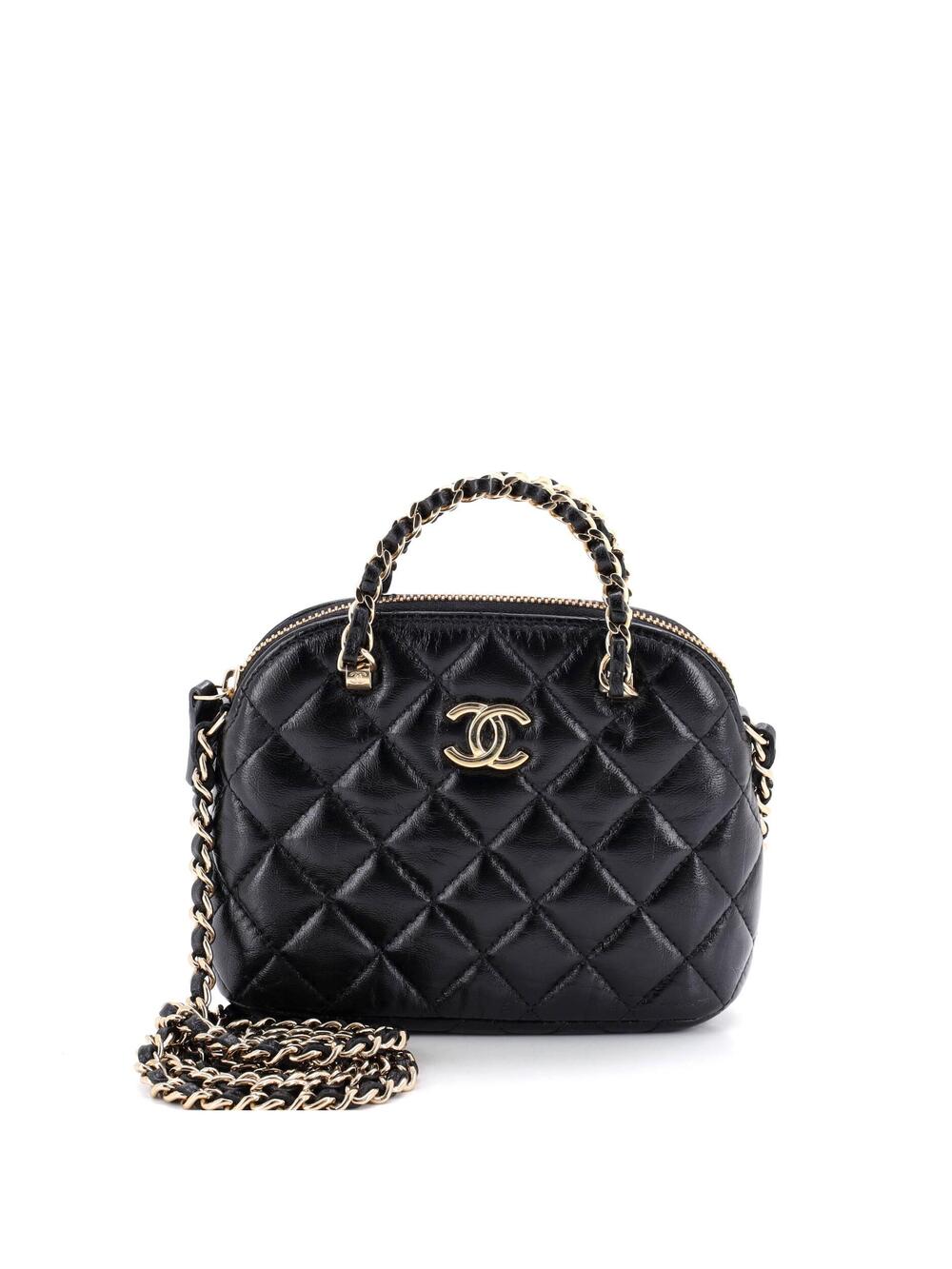 Chanel Cc Dome Zip Clutch With Chain #254465C48B